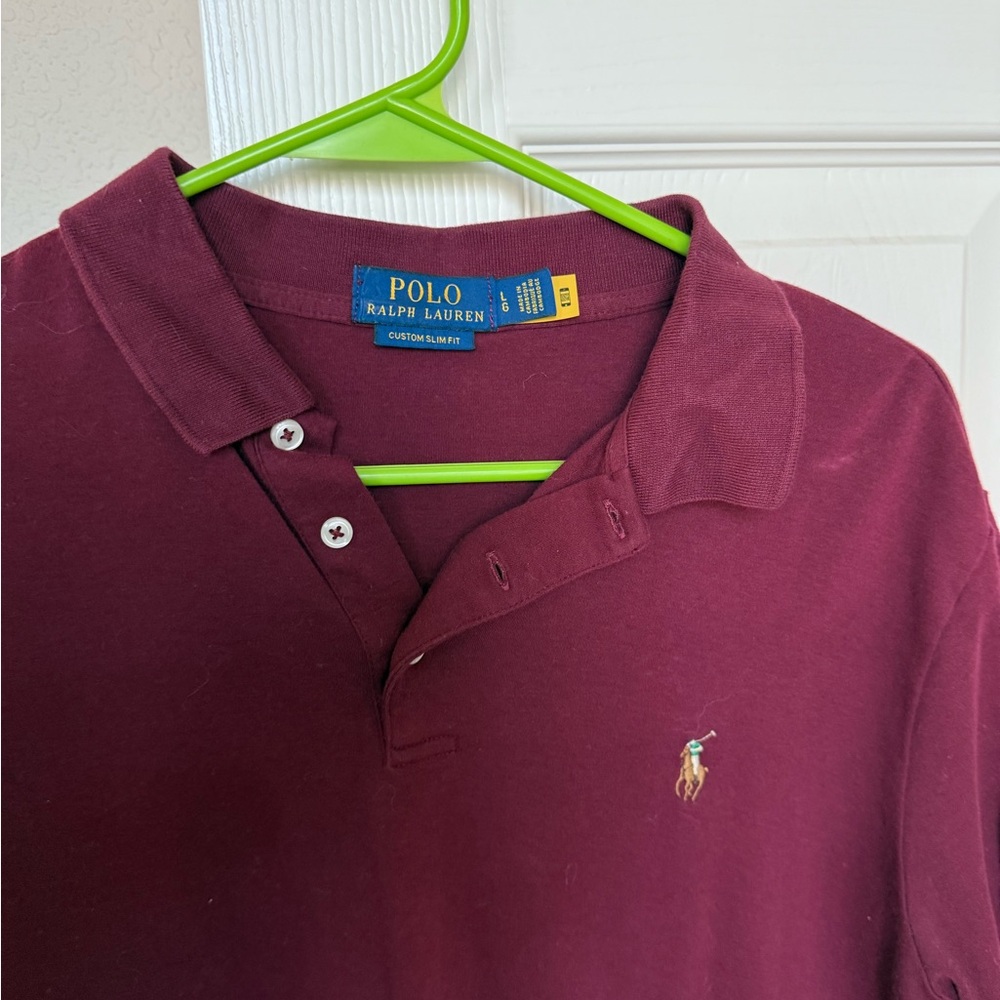 Polo by Ralph Lauren Men's Maroon Polo Shirt